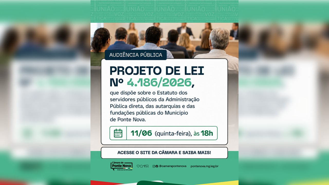 Alterações no Estatuto dos Servidores serão debatidas em audiência pública