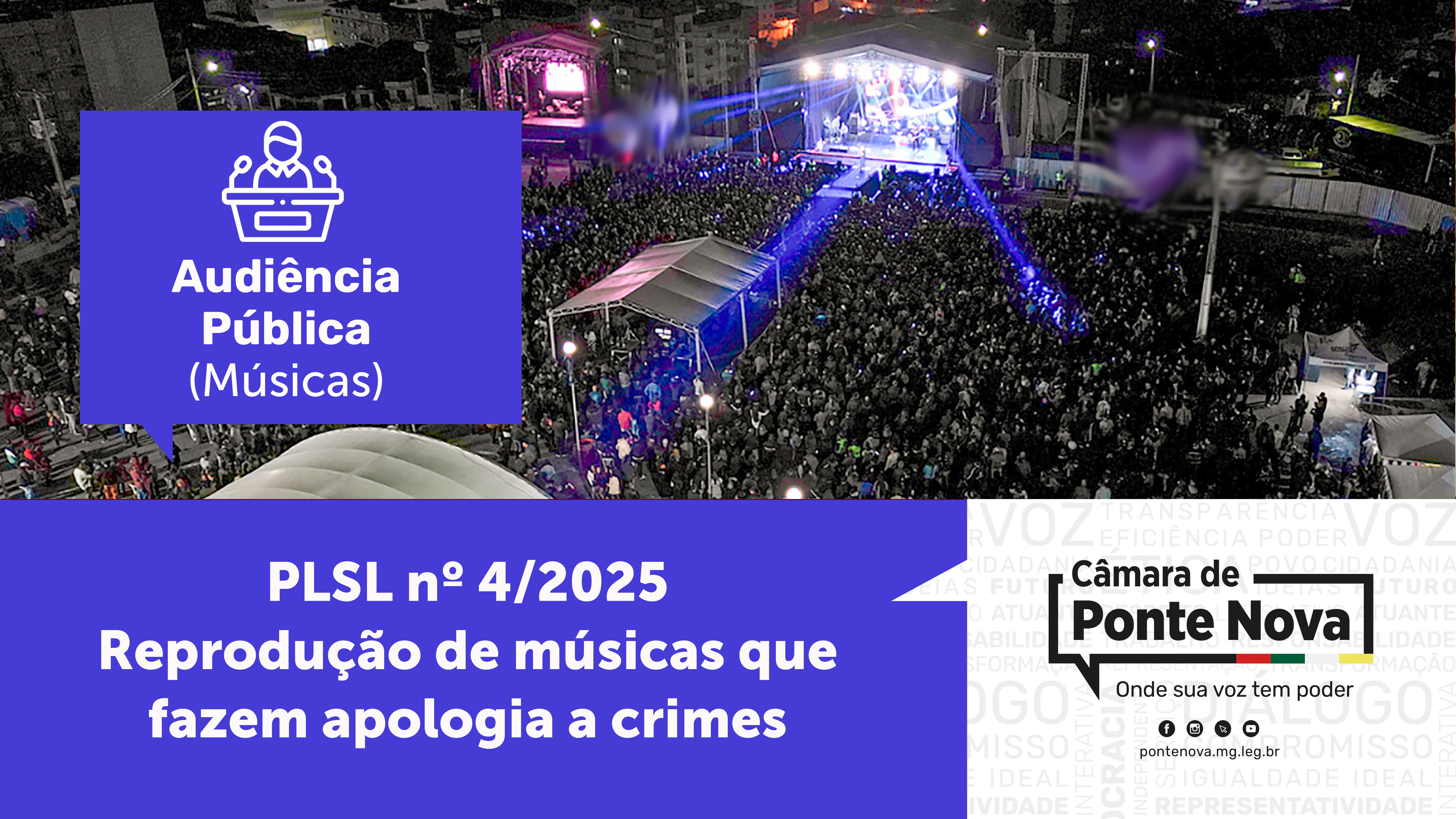 Audiência Pública vai debater sobre reprodução de músicas em locais públicos que façam apologia ao crime