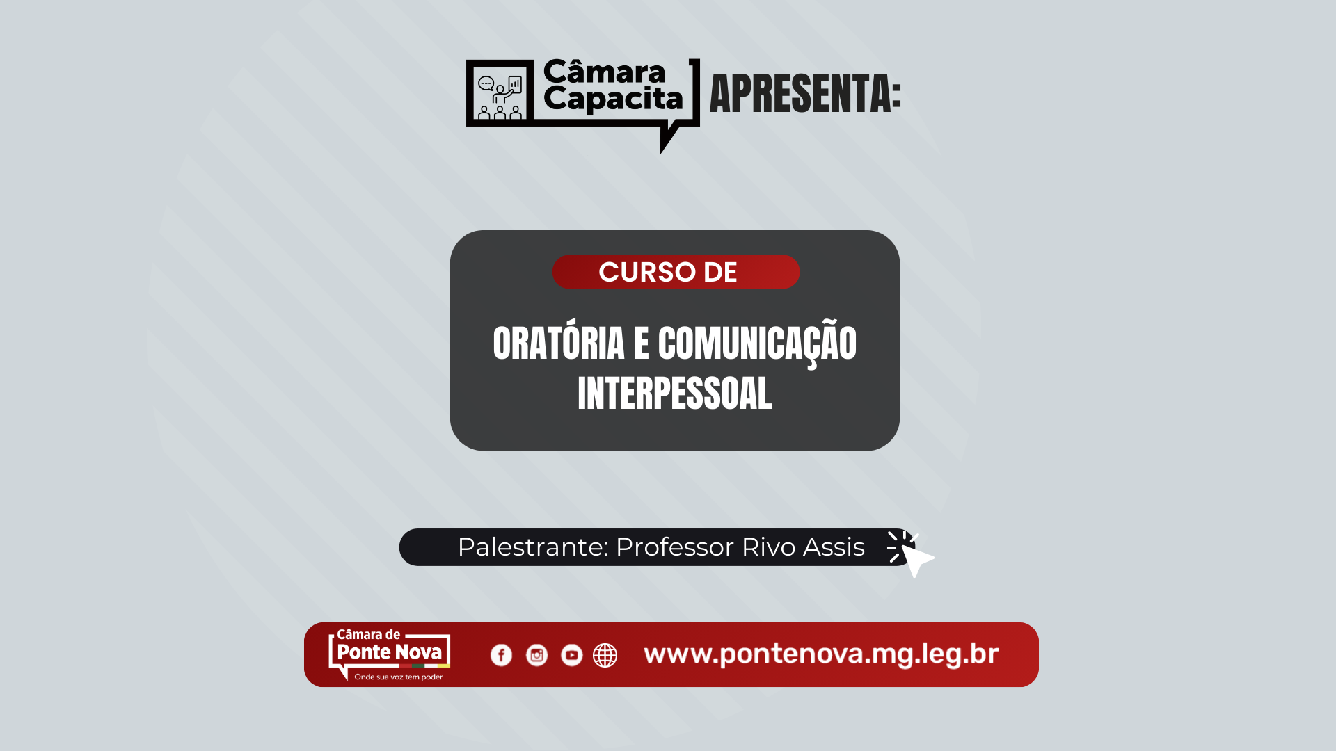 Curso sobre oratória e comunicação vai dar início ao Projeto Câmara Capacita