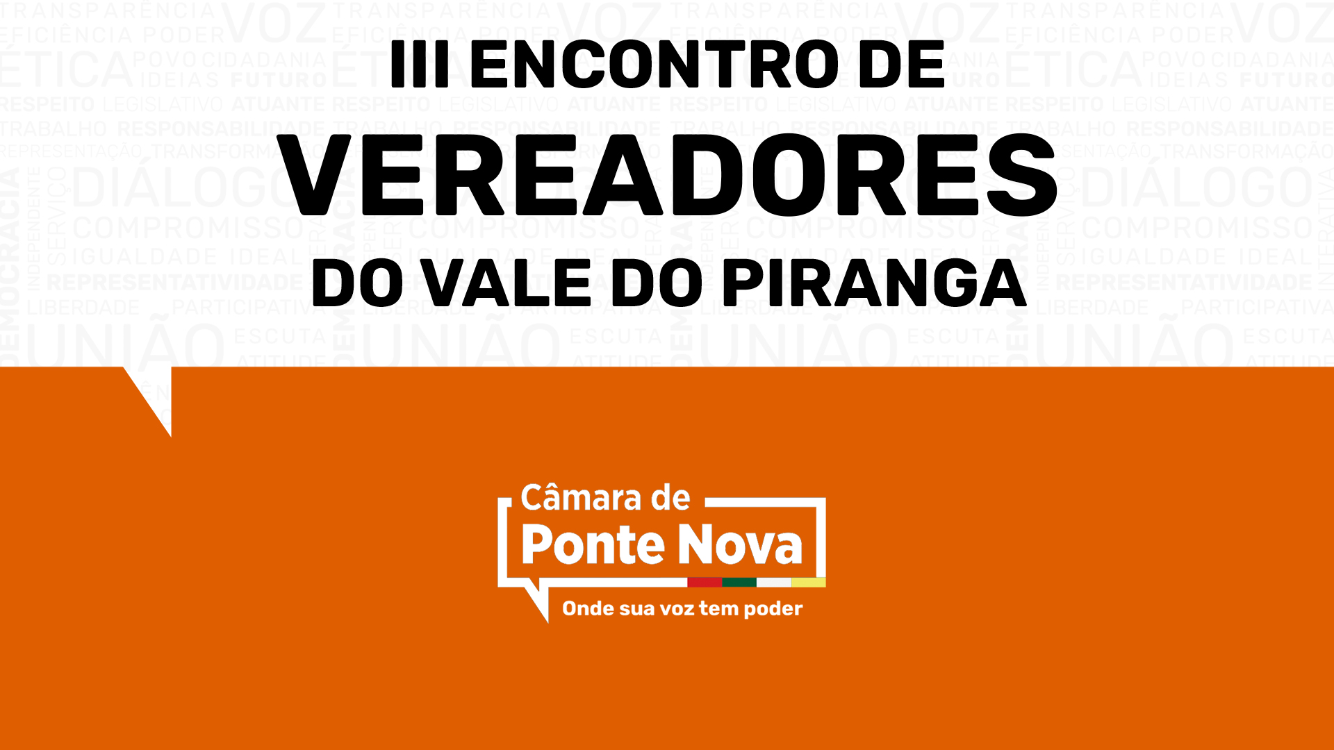 Inscrições para o III Encontro de Vereadores do Vale do Piranga vão até 18 de março