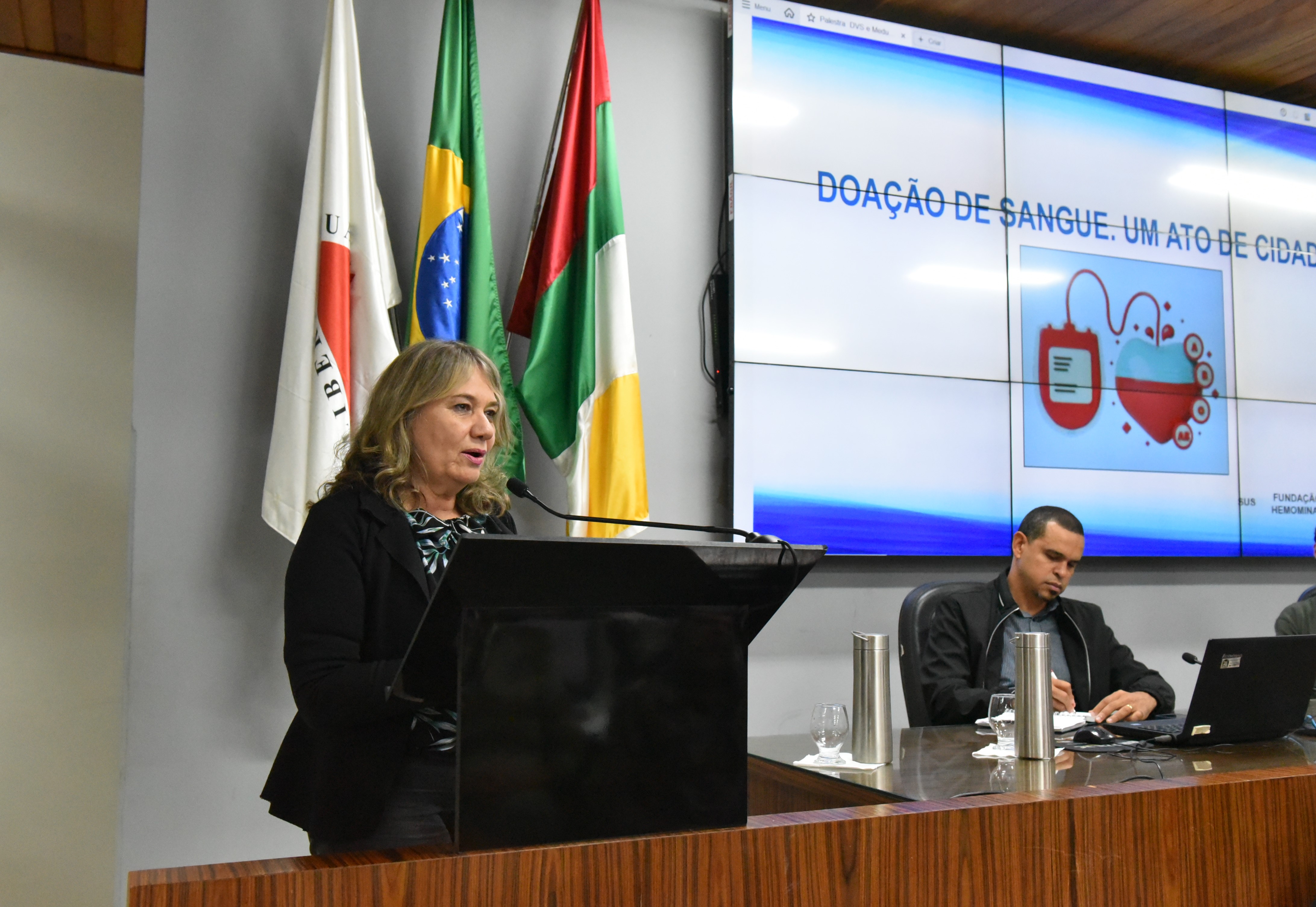 Na Tribuna, representante da Hemominas destaca importância da doação de sangue  