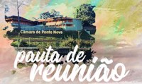 Programação da reunião ordinária da Câmara de Ponte Nova dia 20/03/2019