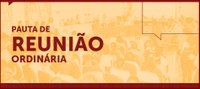 Programação da reunião ordinária do dia 01 de outubro de 2018