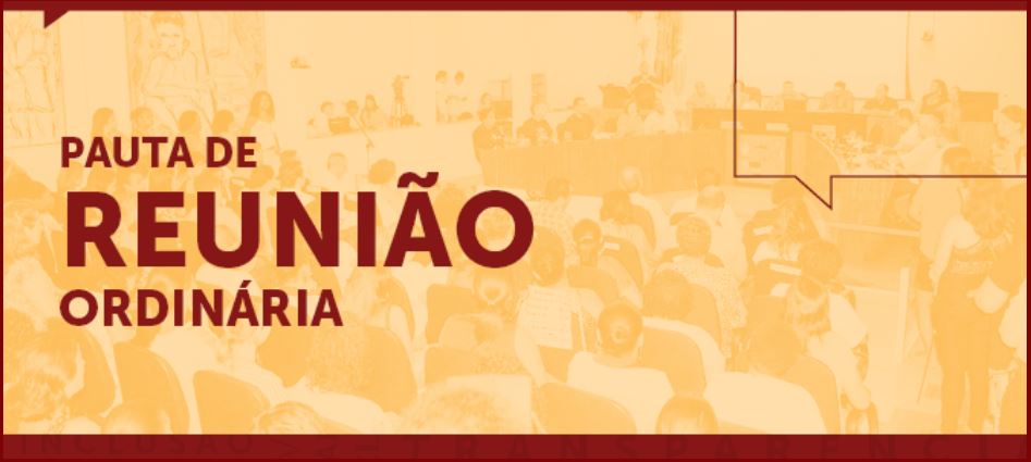 Programação da reunião ordinária do dia 03 de Setembro de 2018