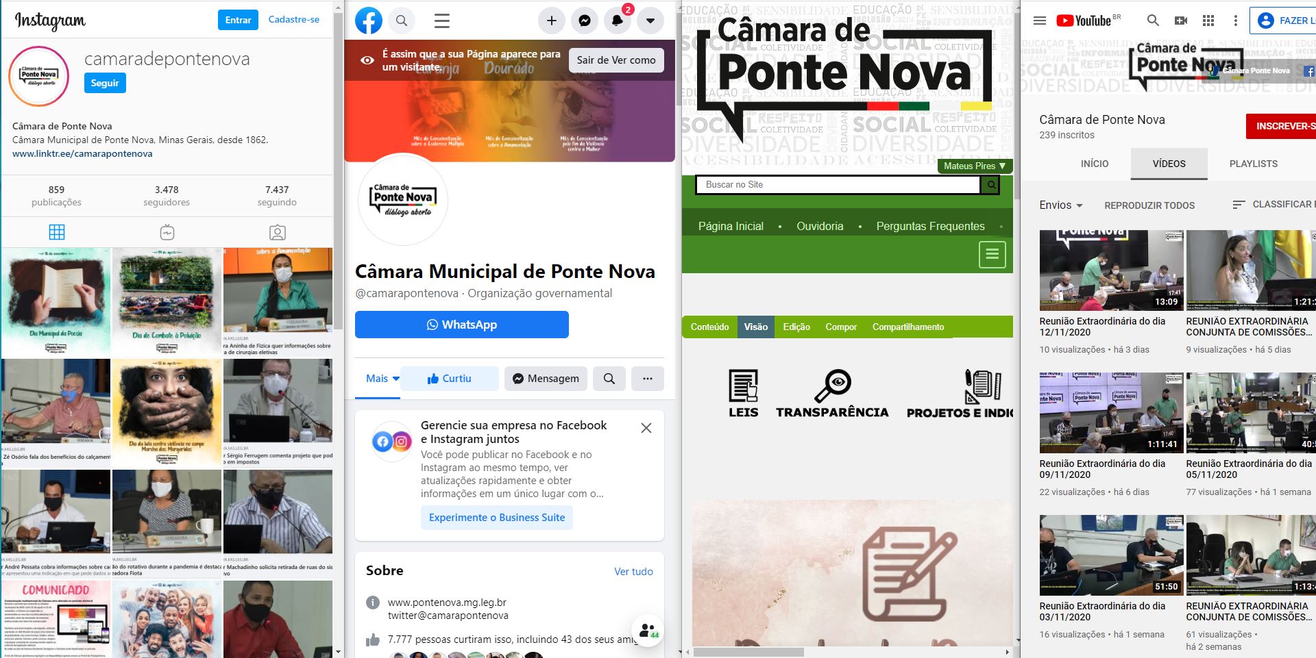 Site e redes sociais da Câmara são reativados após período eleitoral