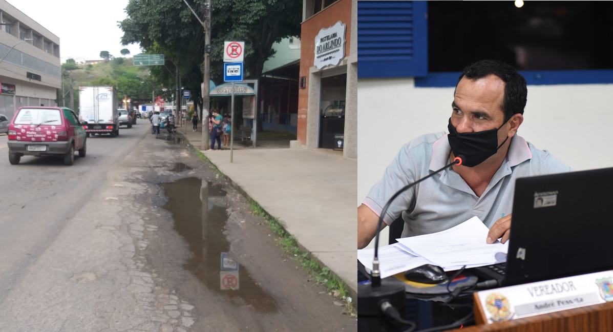 Vereador André Pessata quer solução para buracos na Avenida Custódio Silva